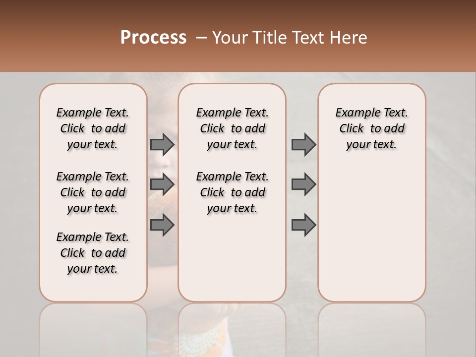 A Little Girl Holding A Teddy Bear In Her Arms PowerPoint Template
