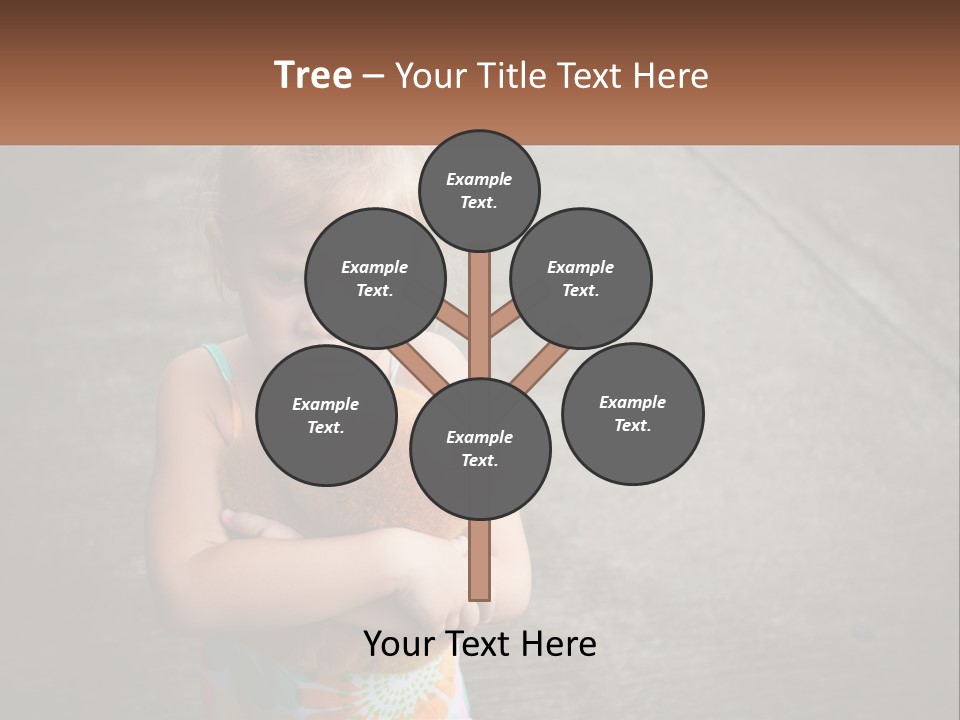 A Little Girl Holding A Teddy Bear In Her Arms PowerPoint Template