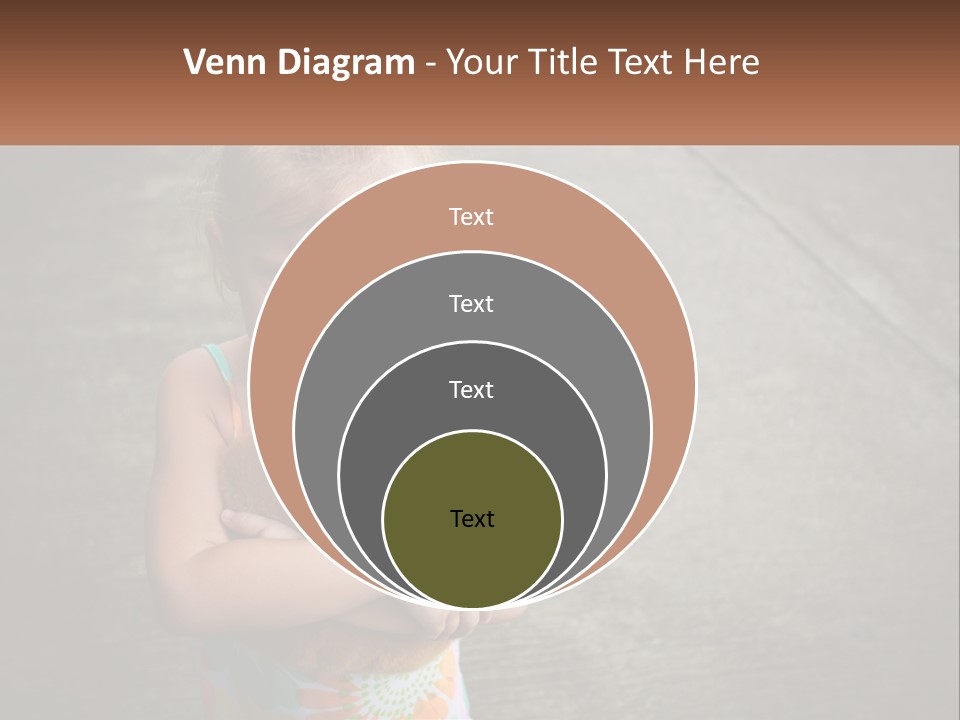 A Little Girl Holding A Teddy Bear In Her Arms PowerPoint Template