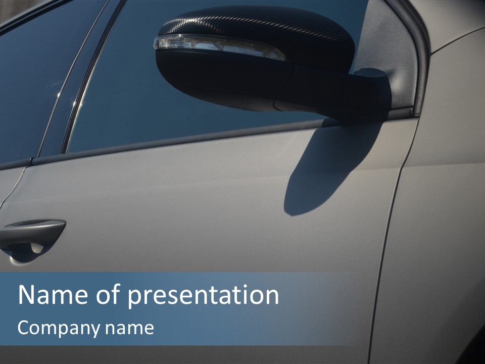 A Car Is Shown With The Door Handle Open PowerPoint Template
