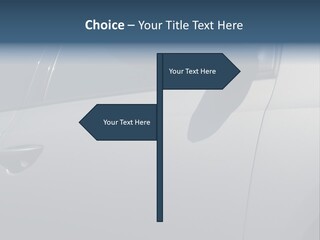 A Car Is Shown With The Door Handle Open PowerPoint Template