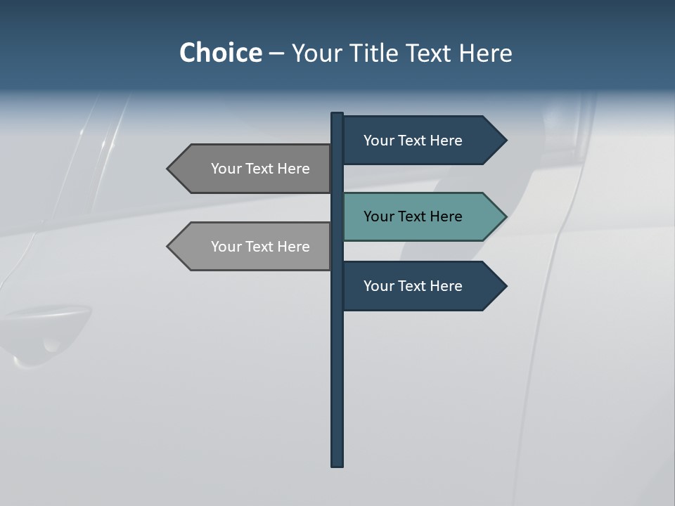A Car Is Shown With The Door Handle Open PowerPoint Template