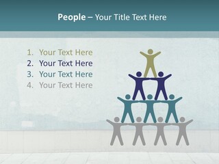 A Person Sitting On A Bench In Front Of A Wall PowerPoint Template