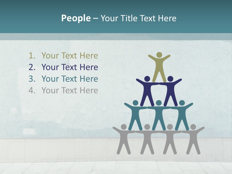 A Person Sitting On A Bench In Front Of A Wall PowerPoint Template