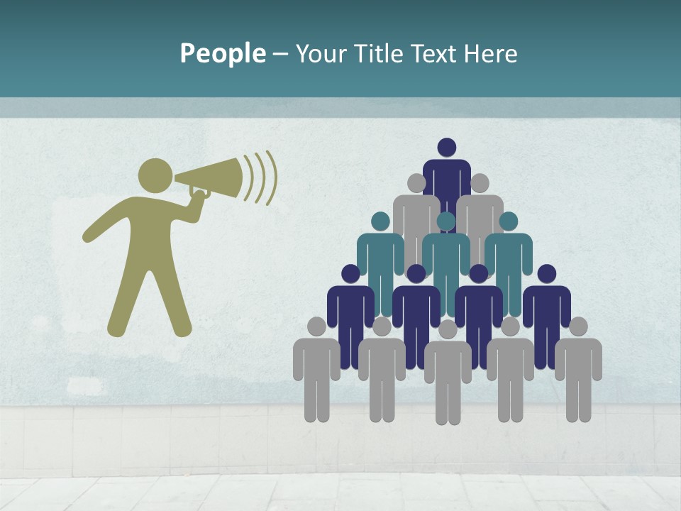 A Person Sitting On A Bench In Front Of A Wall PowerPoint Template