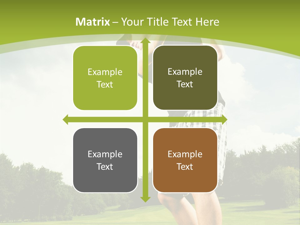 A Man Is Playing Golf On A Green Field PowerPoint Template