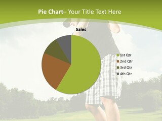 A Man Is Playing Golf On A Green Field PowerPoint Template