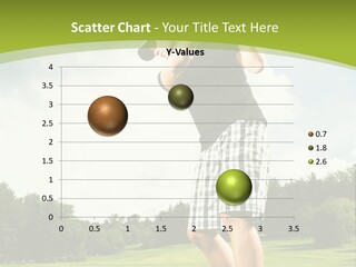 A Man Is Playing Golf On A Green Field PowerPoint Template