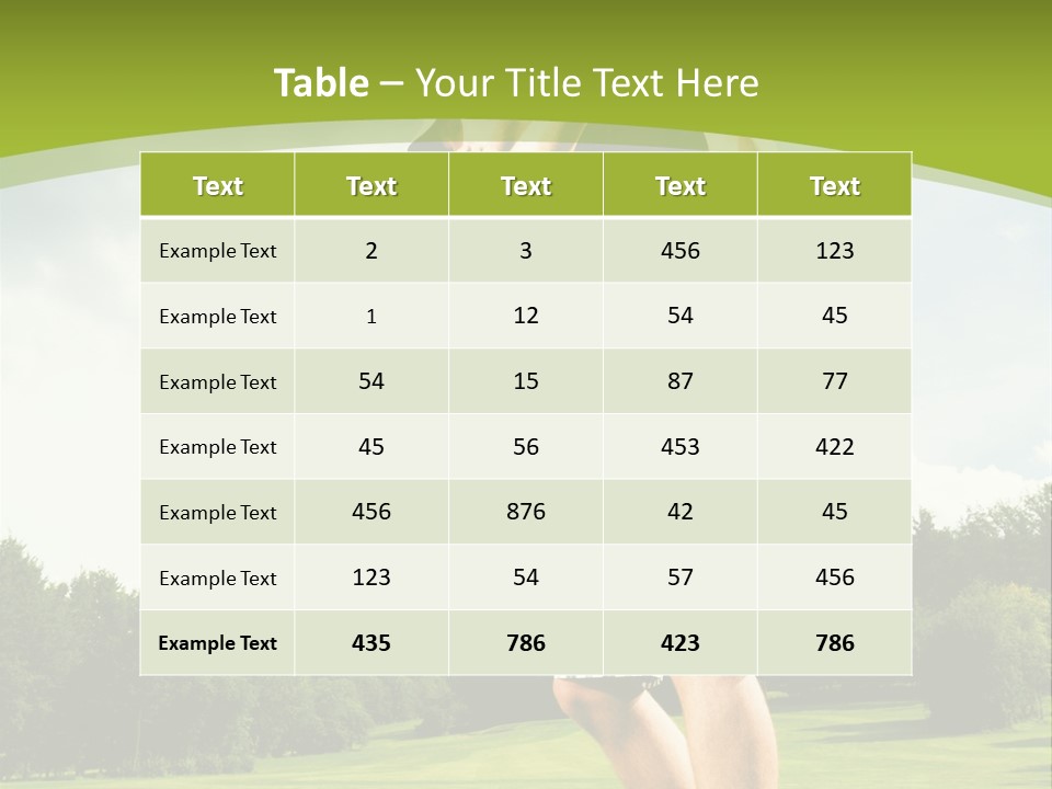 A Man Is Playing Golf On A Green Field PowerPoint Template