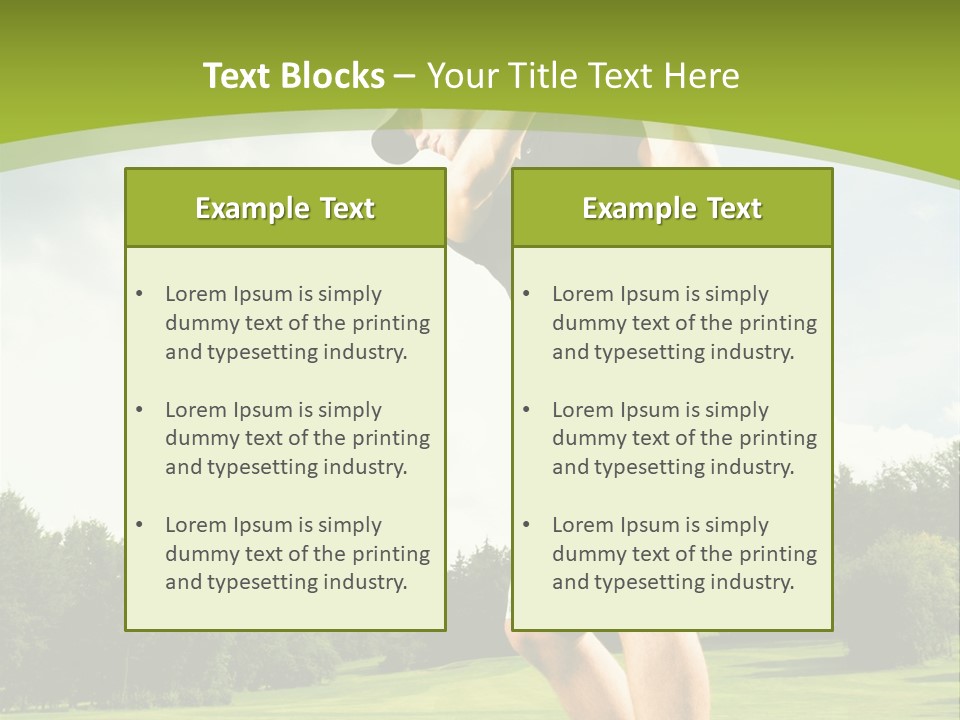 A Man Is Playing Golf On A Green Field PowerPoint Template