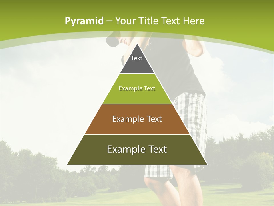A Man Is Playing Golf On A Green Field PowerPoint Template