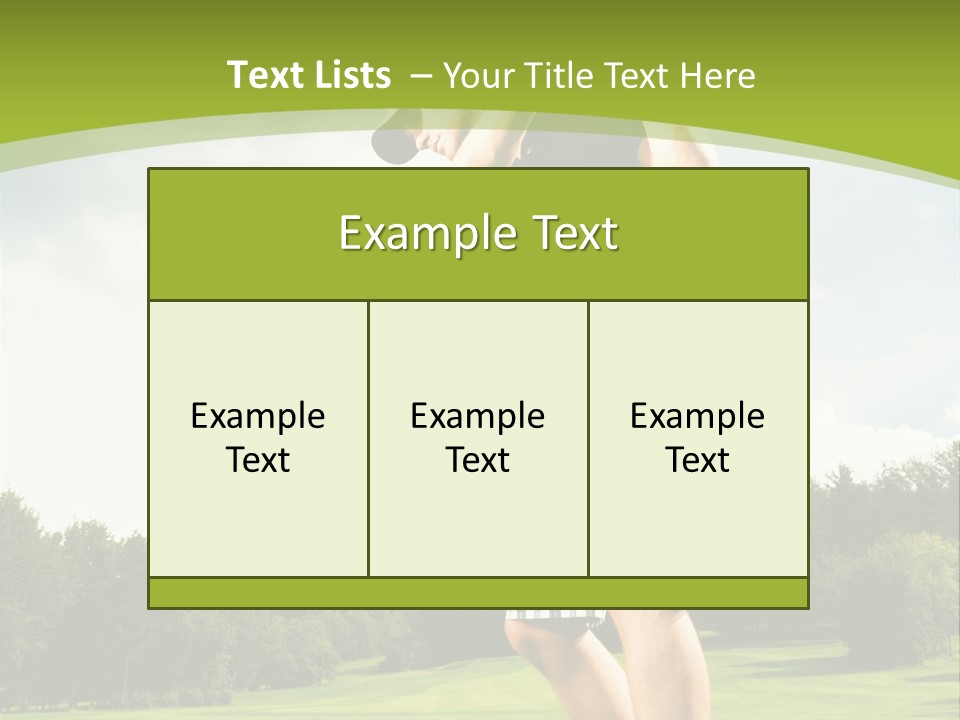 A Man Is Playing Golf On A Green Field PowerPoint Template