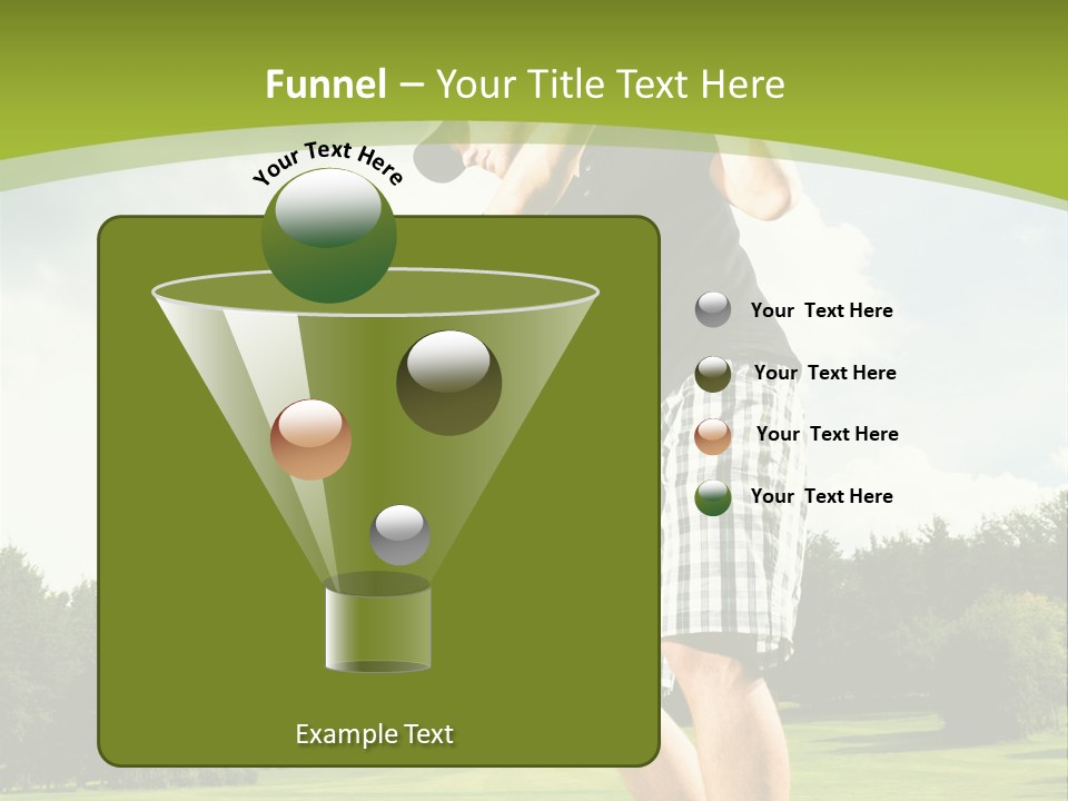 A Man Is Playing Golf On A Green Field PowerPoint Template