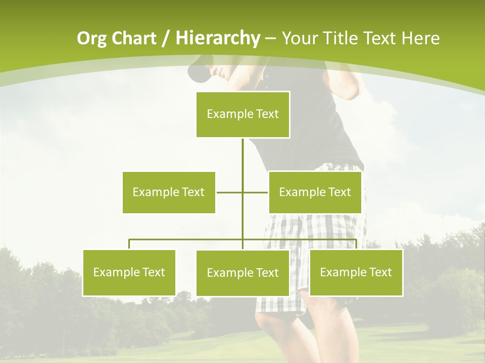A Man Is Playing Golf On A Green Field PowerPoint Template