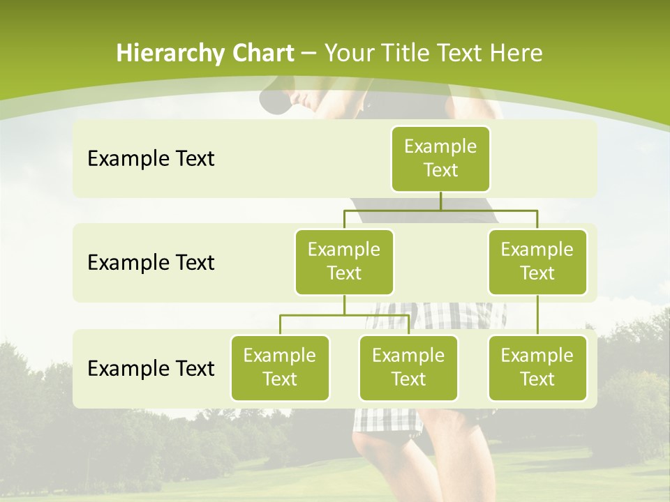 A Man Is Playing Golf On A Green Field PowerPoint Template