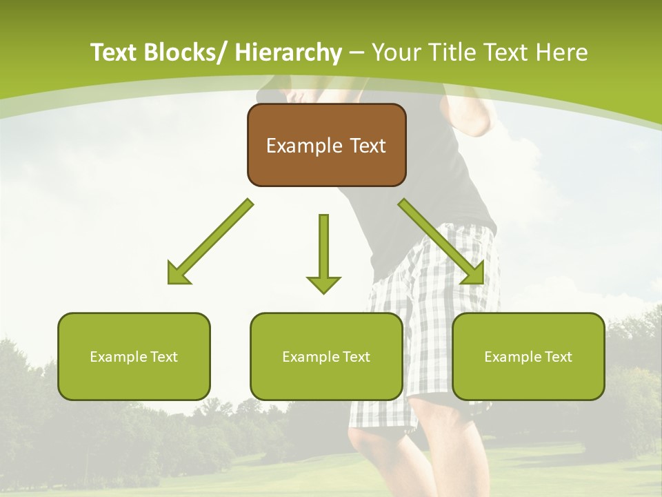 A Man Is Playing Golf On A Green Field PowerPoint Template