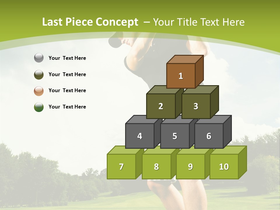 A Man Is Playing Golf On A Green Field PowerPoint Template