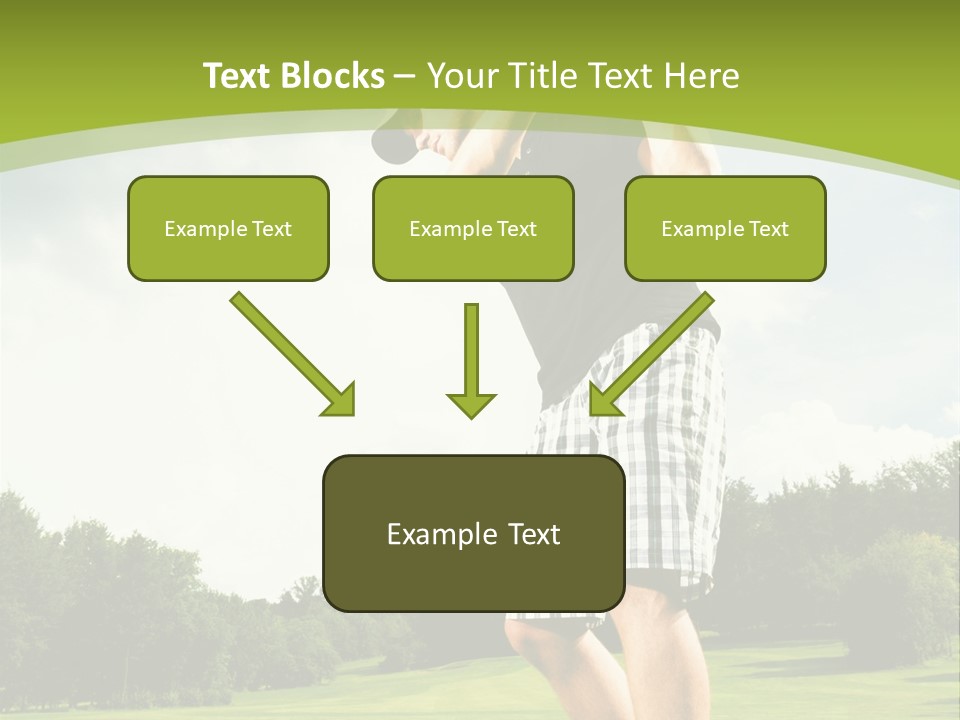 A Man Is Playing Golf On A Green Field PowerPoint Template