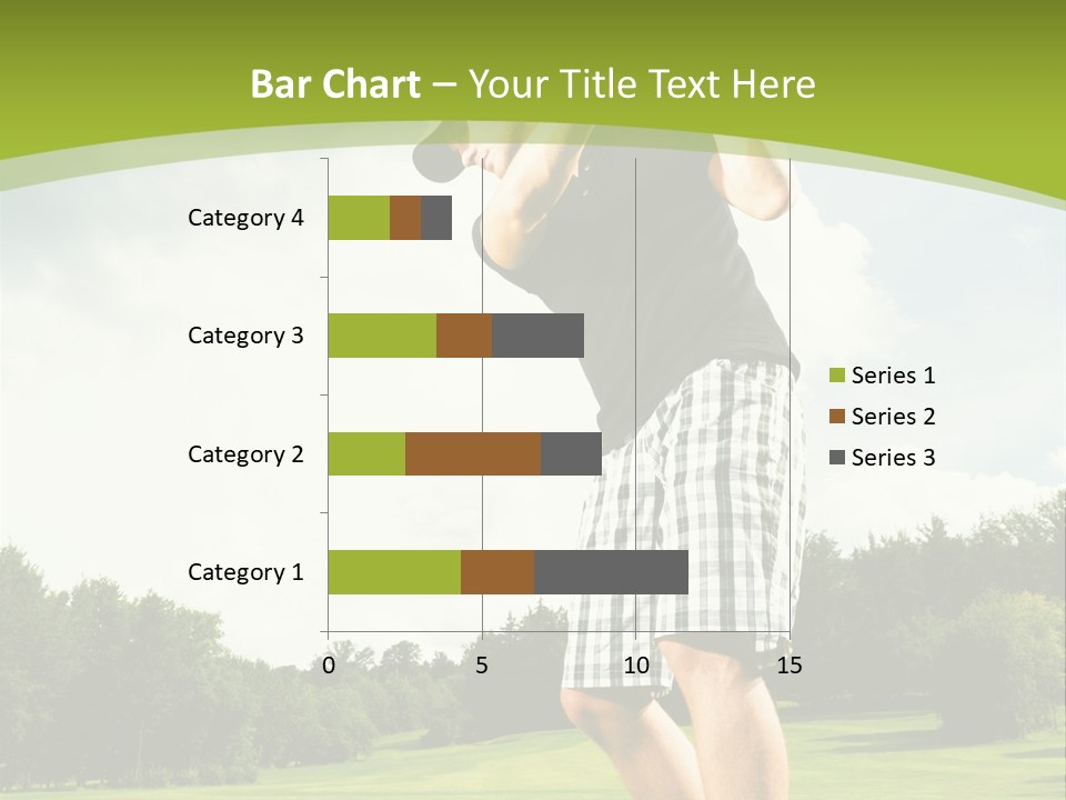 A Man Is Playing Golf On A Green Field PowerPoint Template