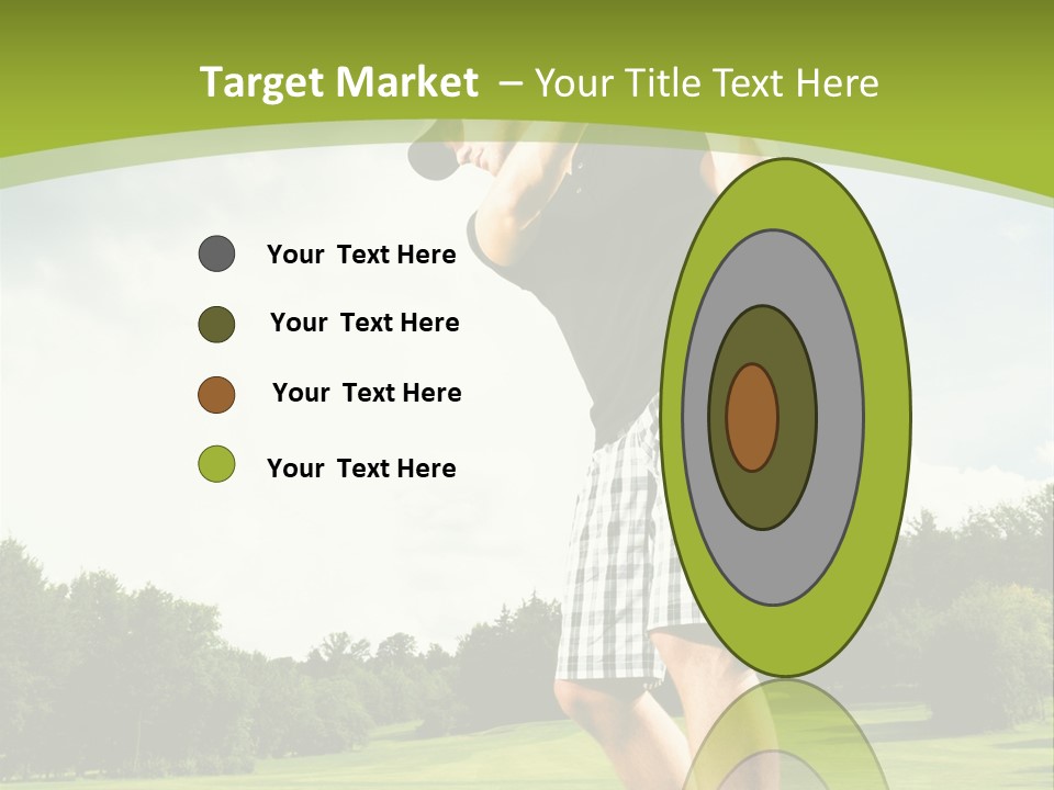 A Man Is Playing Golf On A Green Field PowerPoint Template