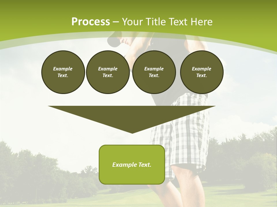 A Man Is Playing Golf On A Green Field PowerPoint Template
