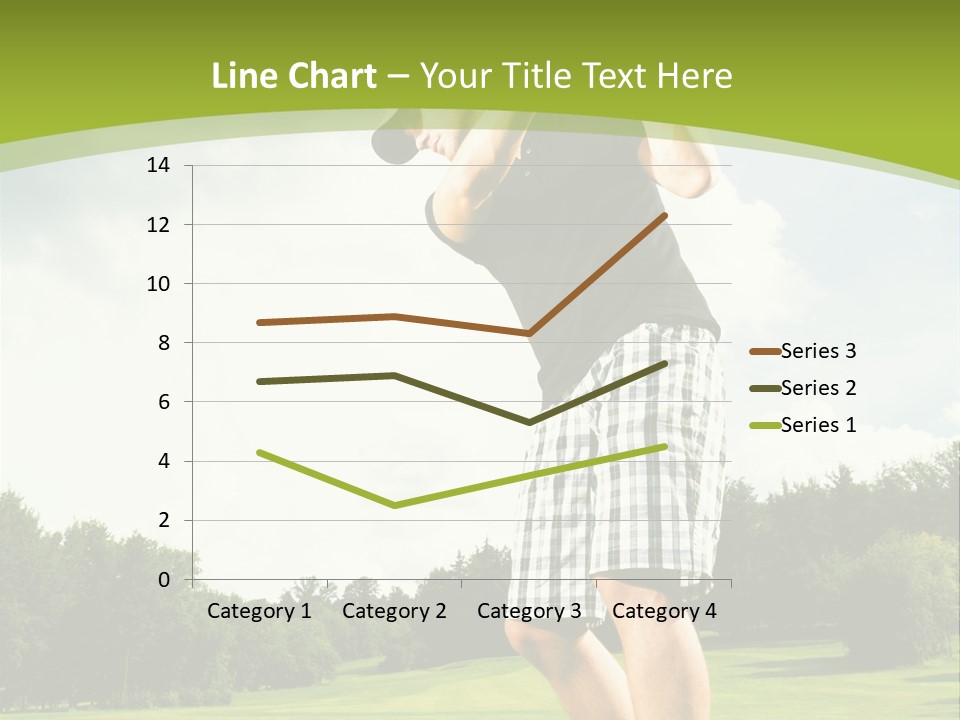 A Man Is Playing Golf On A Green Field PowerPoint Template