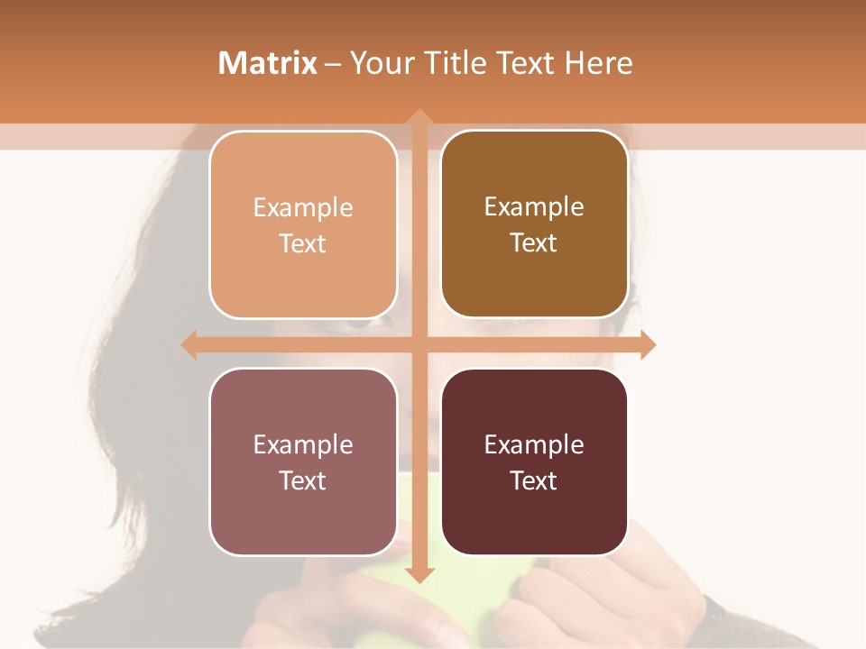 A Woman Holding A Cup Of Coffee In Her Hands PowerPoint Template