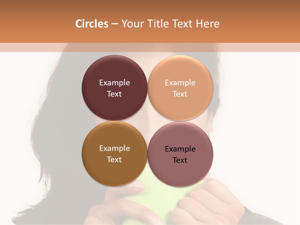 A Woman Holding A Cup Of Coffee In Her Hands PowerPoint Template