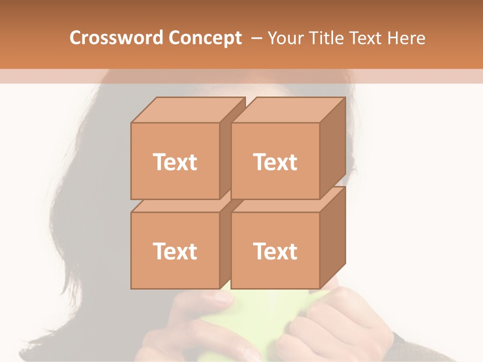 A Woman Holding A Cup Of Coffee In Her Hands PowerPoint Template