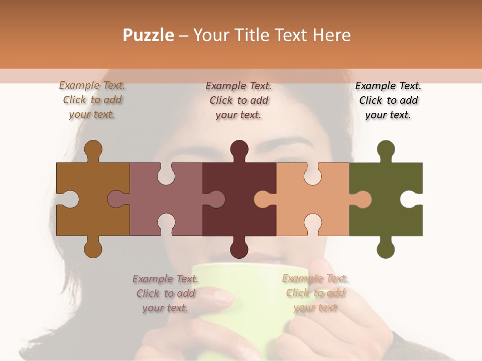 A Woman Holding A Cup Of Coffee In Her Hands PowerPoint Template