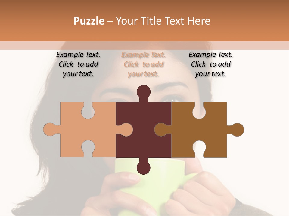 A Woman Holding A Cup Of Coffee In Her Hands PowerPoint Template