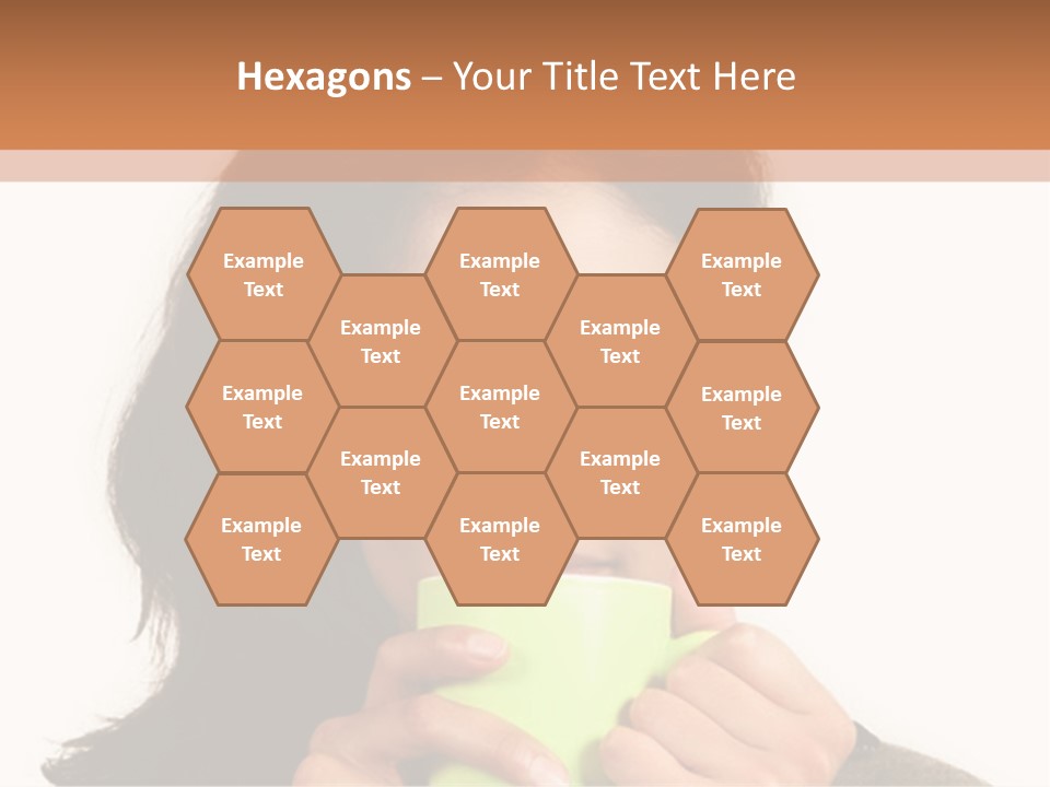 A Woman Holding A Cup Of Coffee In Her Hands PowerPoint Template