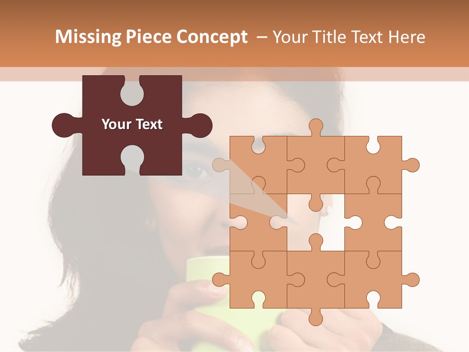 A Woman Holding A Cup Of Coffee In Her Hands PowerPoint Template