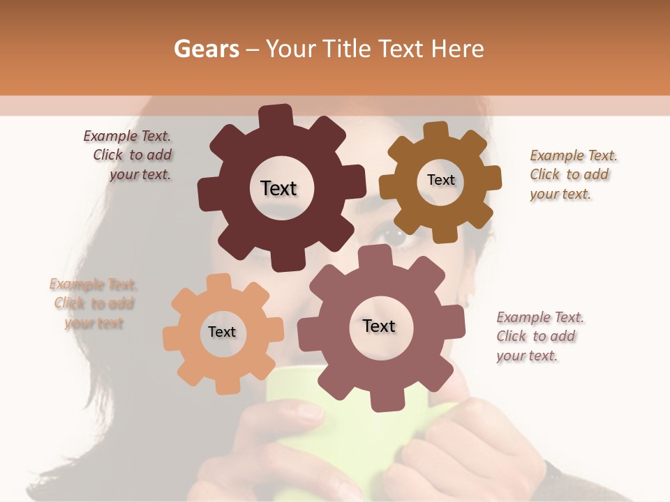 A Woman Holding A Cup Of Coffee In Her Hands PowerPoint Template