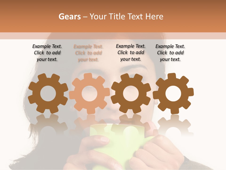 A Woman Holding A Cup Of Coffee In Her Hands PowerPoint Template