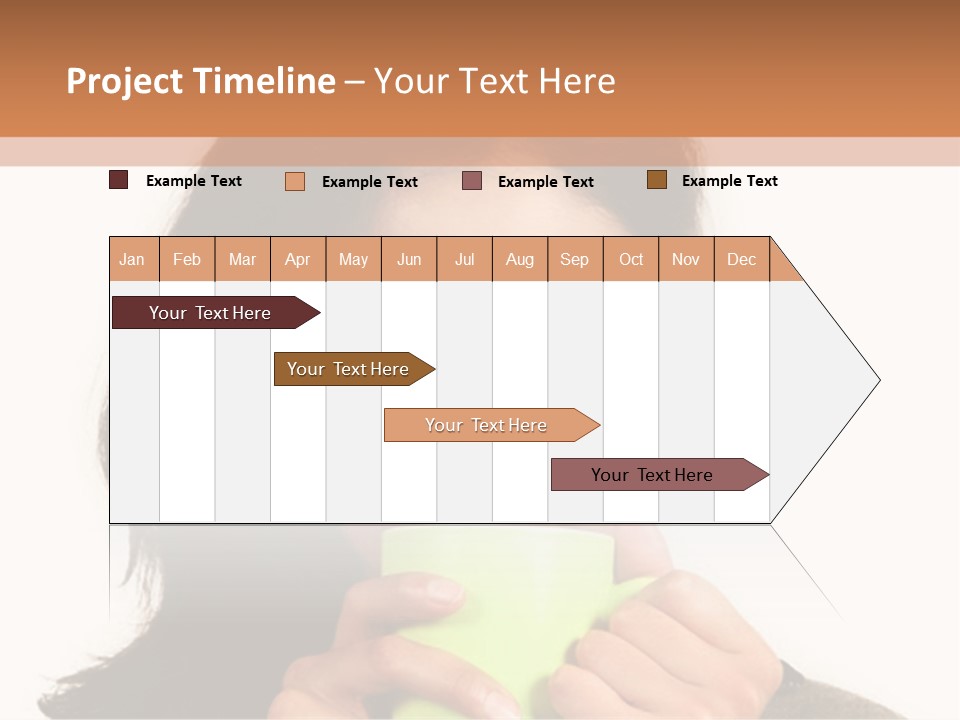 A Woman Holding A Cup Of Coffee In Her Hands PowerPoint Template