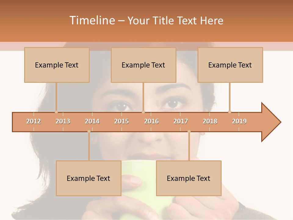 A Woman Holding A Cup Of Coffee In Her Hands PowerPoint Template