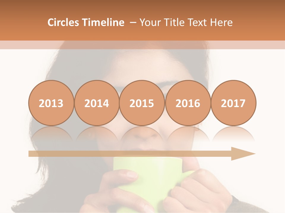 A Woman Holding A Cup Of Coffee In Her Hands PowerPoint Template