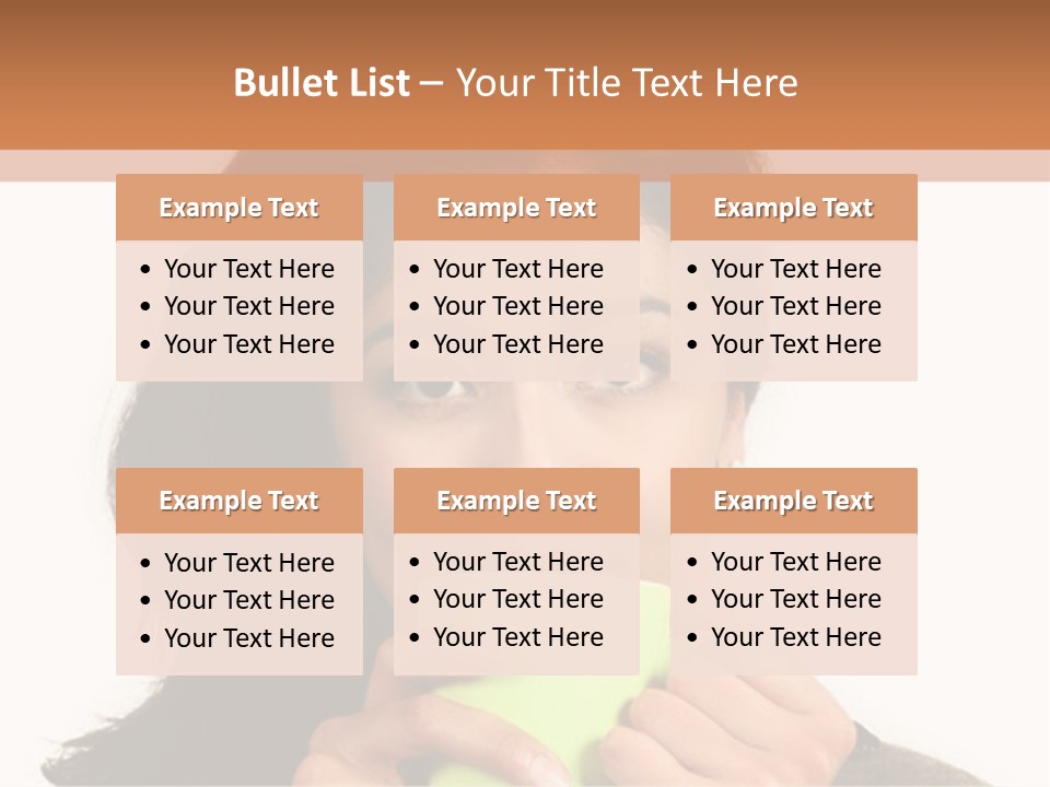 A Woman Holding A Cup Of Coffee In Her Hands PowerPoint Template