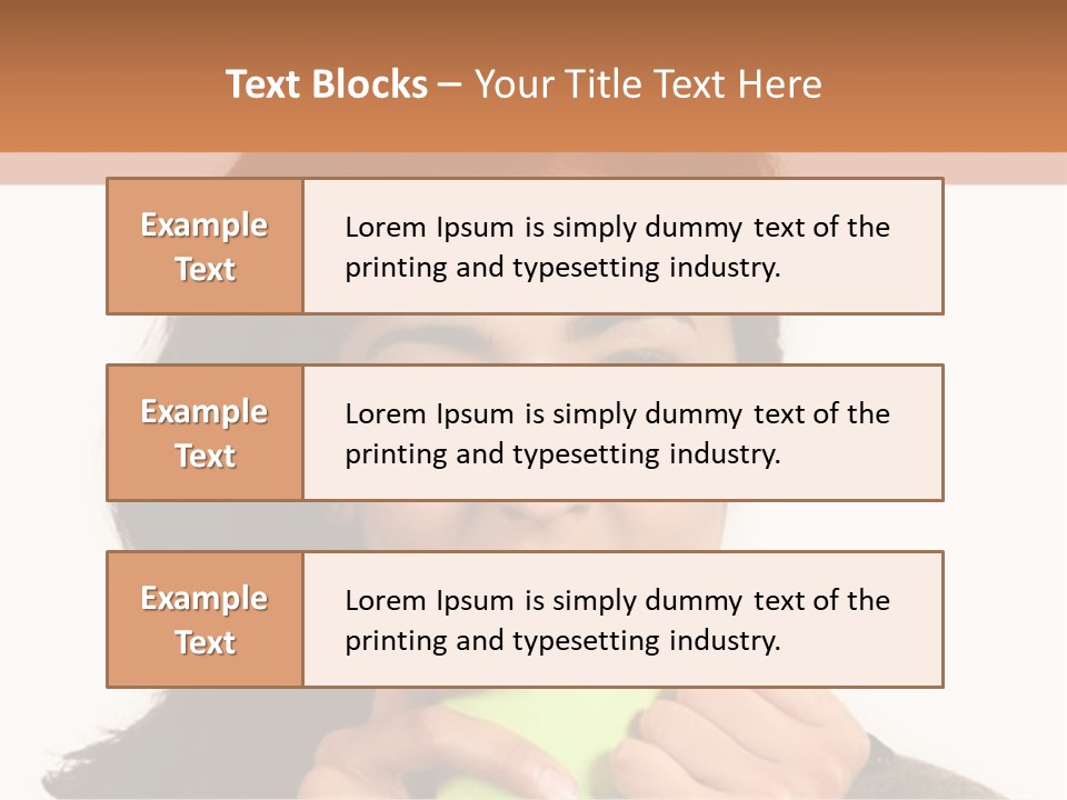 A Woman Holding A Cup Of Coffee In Her Hands PowerPoint Template