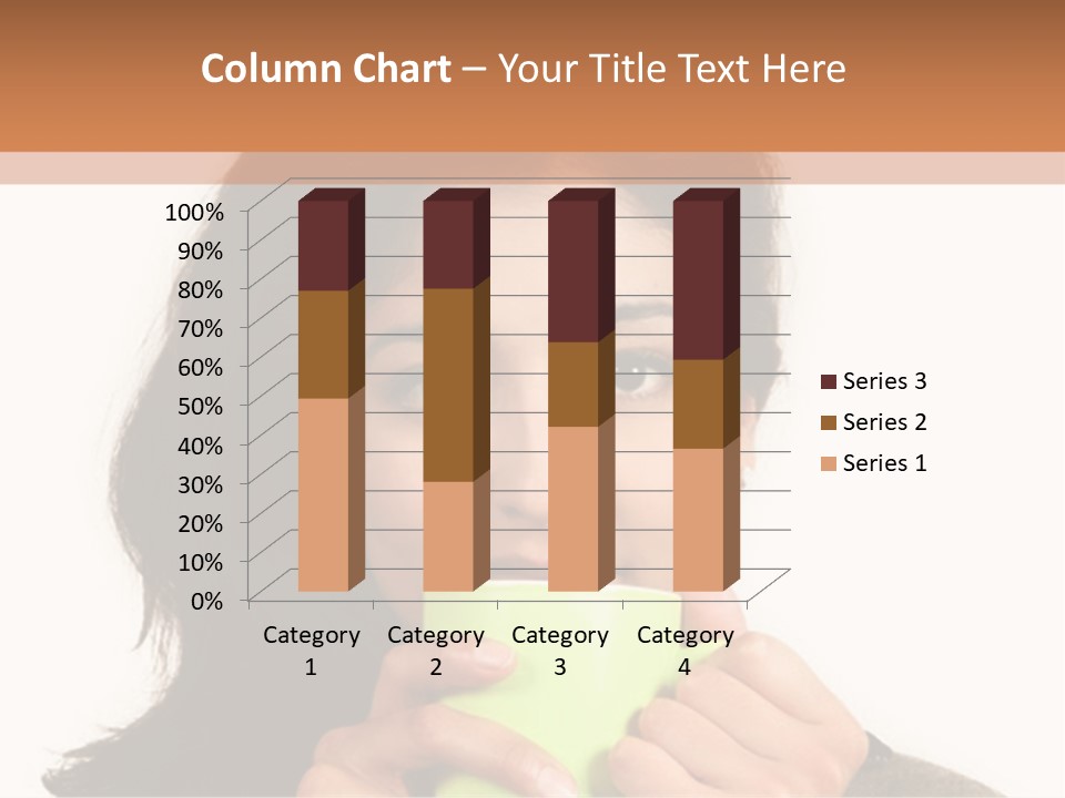 A Woman Holding A Cup Of Coffee In Her Hands PowerPoint Template