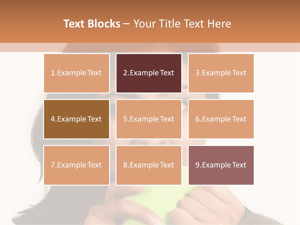 A Woman Holding A Cup Of Coffee In Her Hands PowerPoint Template