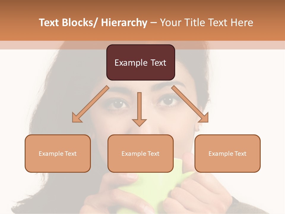 A Woman Holding A Cup Of Coffee In Her Hands PowerPoint Template