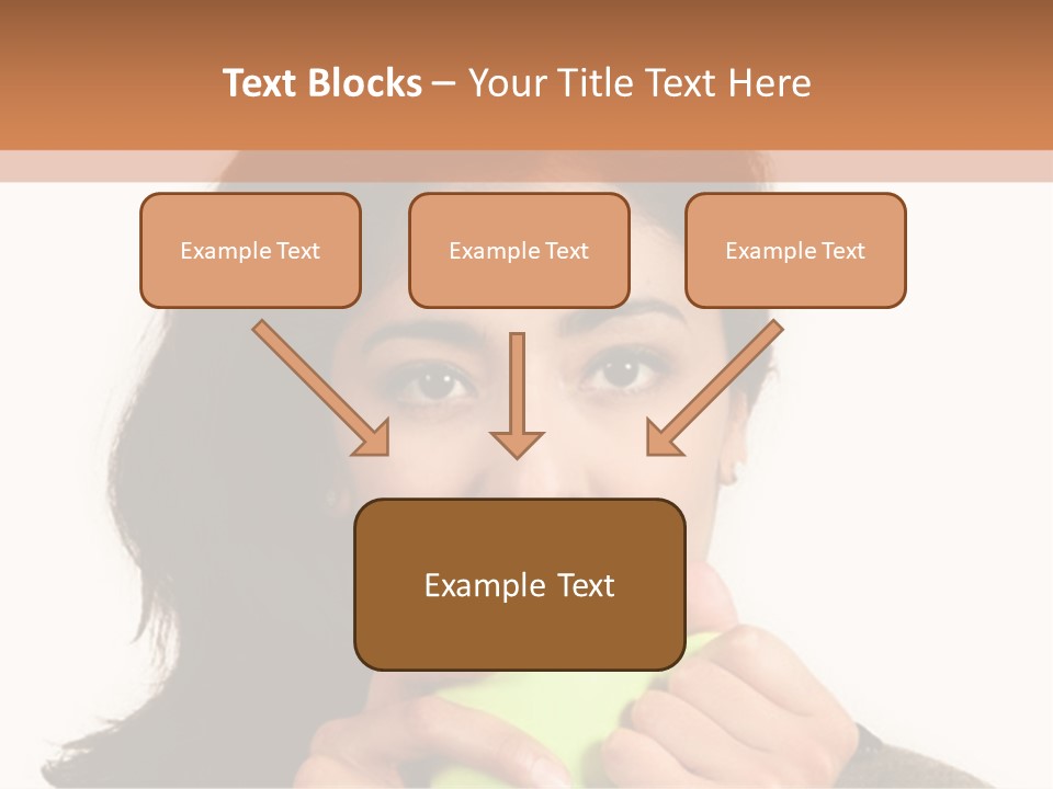 A Woman Holding A Cup Of Coffee In Her Hands PowerPoint Template