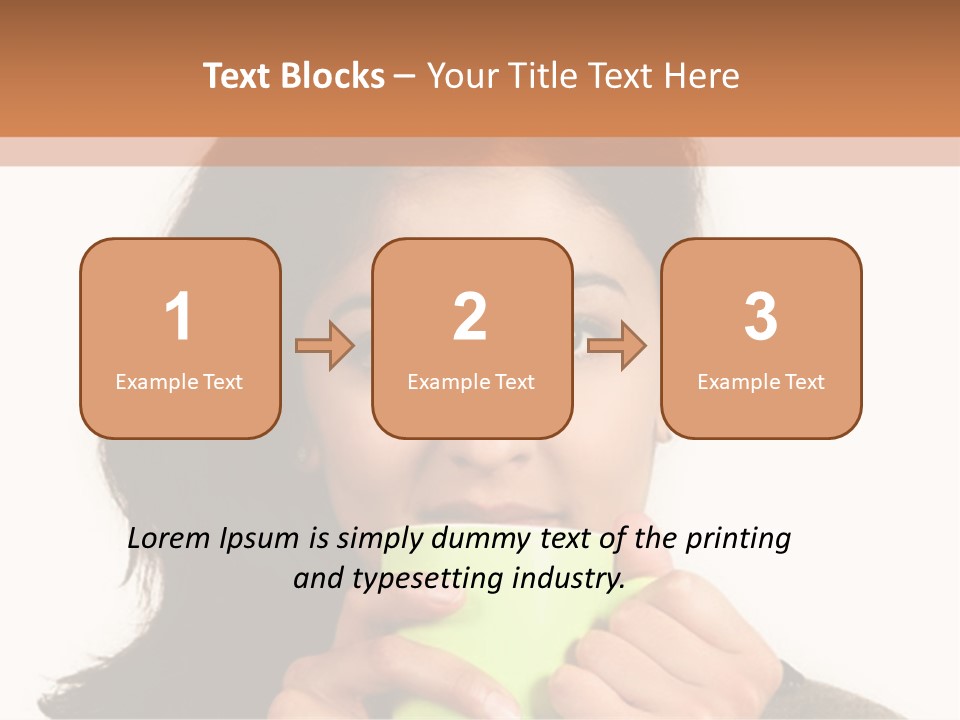 A Woman Holding A Cup Of Coffee In Her Hands PowerPoint Template