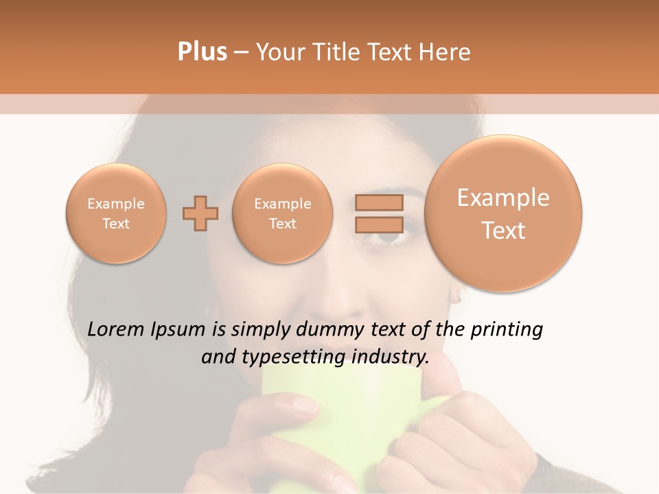 A Woman Holding A Cup Of Coffee In Her Hands PowerPoint Template