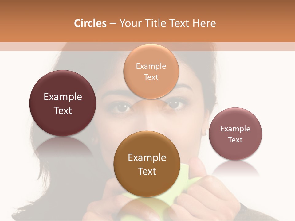 A Woman Holding A Cup Of Coffee In Her Hands PowerPoint Template