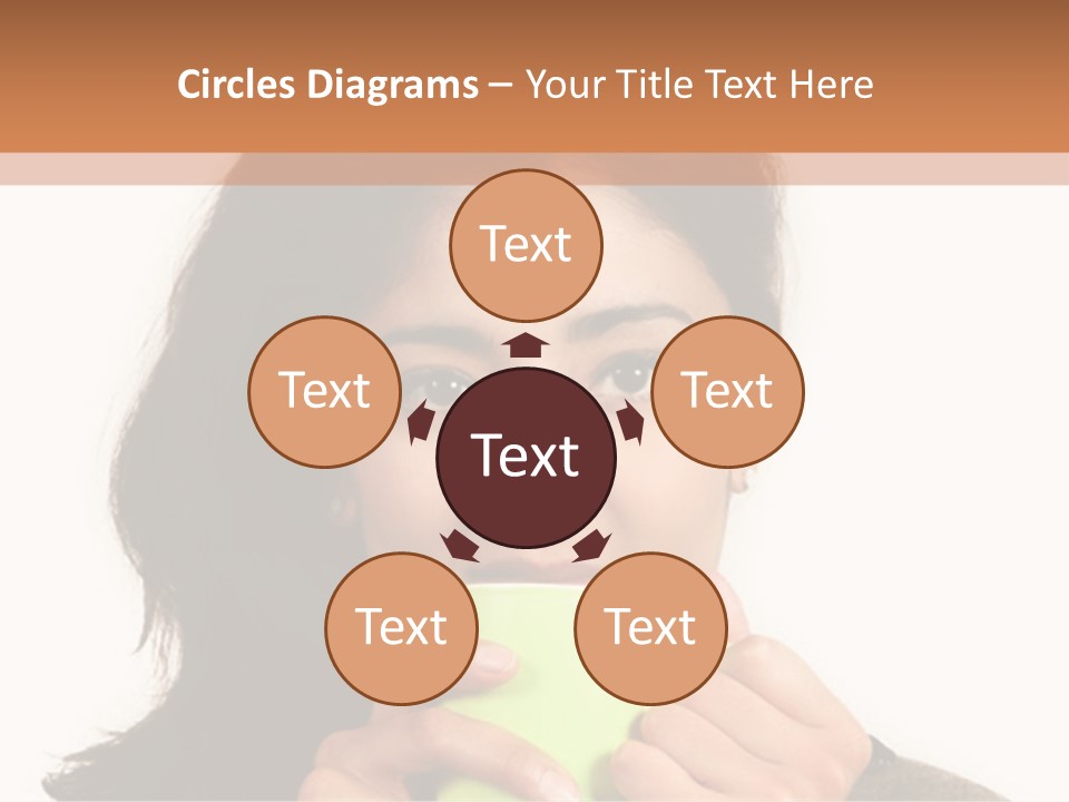 A Woman Holding A Cup Of Coffee In Her Hands PowerPoint Template