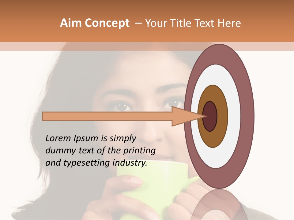 A Woman Holding A Cup Of Coffee In Her Hands PowerPoint Template