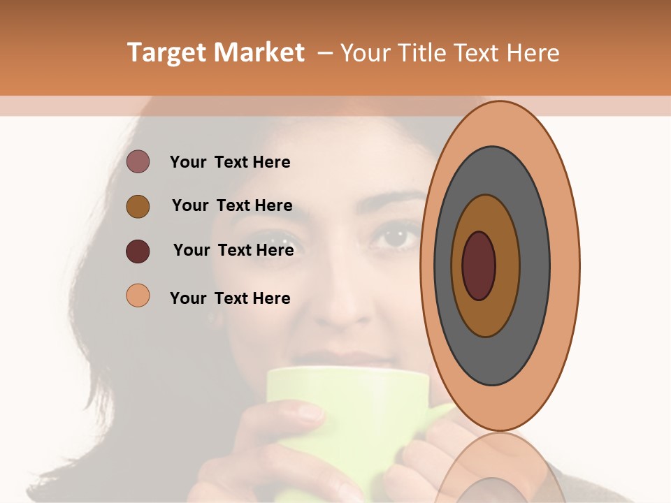 A Woman Holding A Cup Of Coffee In Her Hands PowerPoint Template